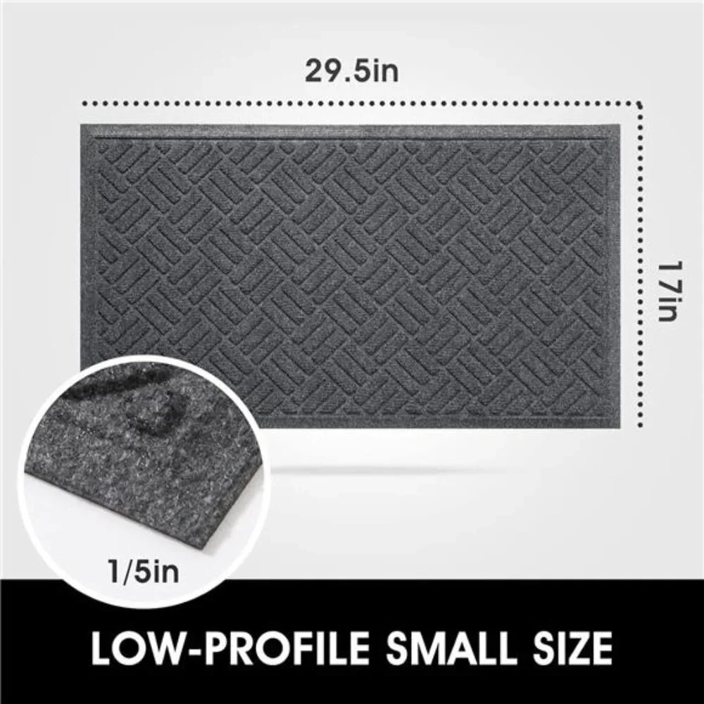 Front Door Mat 2 Pack Indoor and Outdoor Welcome Mat, Absorbent and Away Water